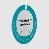 Tropische Eerste Kerstmis Nieuwe Stand Dollar Ornament (voorkant)