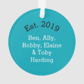 Tropische Eerste Kerstmis Nieuwe Stand Dollar Ornament (achterkant)