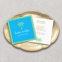 Tropische eigenschappen Palm Tree Square Calling C Contactkaartje