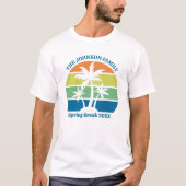 Tropische Eiland Palm Tree Family Trip T-shirt (Voorkant)