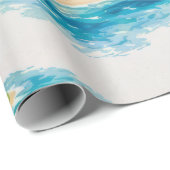 Tropische Eiland Palmboom Cadeaupapier (Rol Hoek)