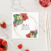 Tropische Eiland Paradijs Vogels Bloemrijk Botanis Servet (Insitu)