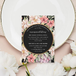 Tropische Eiland Pastel Bloemige Accommodaties Informatiekaartje