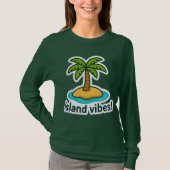 Tropische Eiland Sfeer Palmboom Sticker T-shirt (Voorkant)