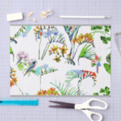 Tropische eilandbloemen en vogels tissuepapier (Craft)