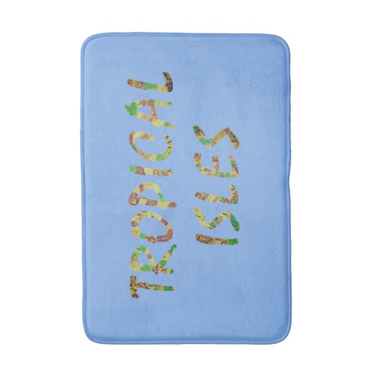 Tropische eilanden - bruin badmat (Voorkant Verticaal)