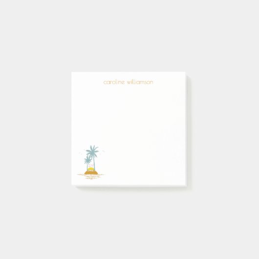 Tropische eilanden en palmbomen gepersonaliseerd post-it® notes (Voorkant)