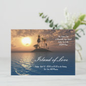 Tropische eilanden Palm Prom-uitnodiging Kaart (Staand voorkant)