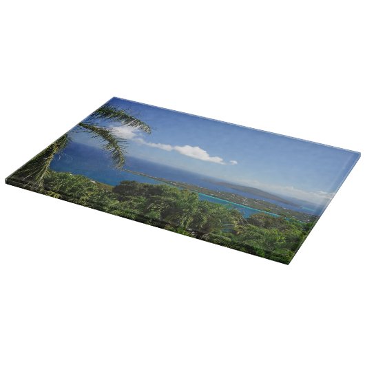 Tropische eilanden snijplank (Hoek)