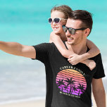 Tropische eilandengroep - Aangepaste palmboom T-shirt<br><div class="desc">Koel samen met familievrije t-shirts voor een vader of broer die op een eilandcruise draag. Met mooie palmbomen voor een  roze strandzonsondergang. Ideale aangepaste t - shirts voor je zomerreis naar het zee.</div>