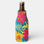 Tropische eilandengroep Colorful Flowers Cooler (Fles Voorkant)