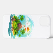 Tropische eilandillustratie met Uitzicht van de oc Case-Mate iPhone Case (Achterkant (horizontaal))