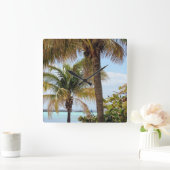 Tropische eilandklok vierkante klok (Huis)