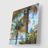 Tropische eilandklok vierkante klok (Hoek)