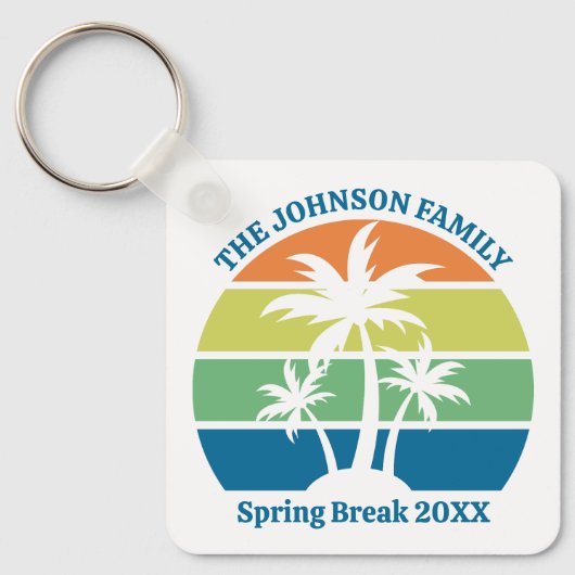 tropische eilandreis Palmbomen Sleutelhanger (Voorkant)