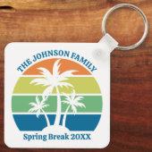  tropische eilandreis Palmbomen Sleutelhanger (Achterkant)