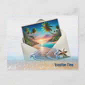 Tropische eilandscène in envelop briefkaart (Voorkant)