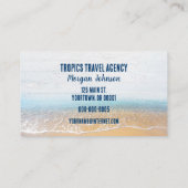 Tropische eilandscène in envelop visitekaartje (Achterkant)