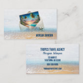 Tropische eilandscène in envelop visitekaartje (Voorkant / Achterkant)