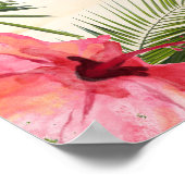 Tropische eilandstrand Welkom in het Paradijs Poster (Hoek)