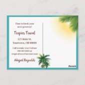 Tropische eilandvakantie briefkaart (Achterkant)