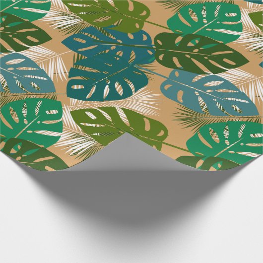 Tropische eilandvloed cadeaupapier (Hoek)