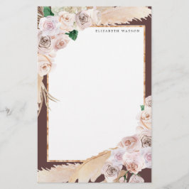 tropische elegant floral Monogram Briefpapier