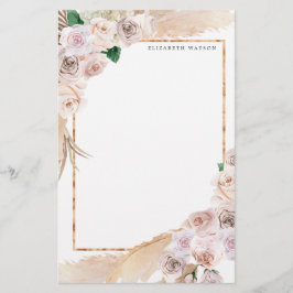 tropische elegant floral Monogram Briefpapier