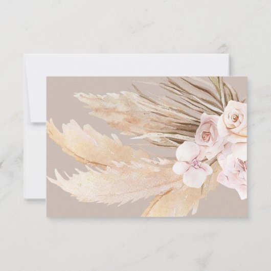 Tropische Elegant Floral RSVP-kaart RSVP Kaartje (Achterkant)