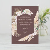 Tropische elegant floral Weddenschap Kaart (Staand voorkant)