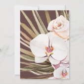 Tropische elegant floral Weddenschap Kaart (Achterkant)