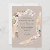 Tropische elegant floral Weddenschap Kaart (Voorkant)