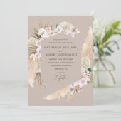 Tropische elegant floral Weddenschap Kaart (Staand voorkant)