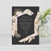 Tropische elegant floral Weddenschap Kaart (Staand voorkant)