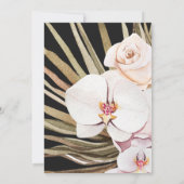 Tropische elegant floral Weddenschap Kaart (Achterkant)