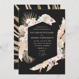 Tropische elegant floral Weddenschap Kaart