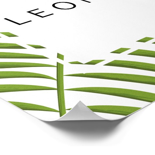 Tropische Elegant-Kaarten en cadeautwitbord Poster (Hoek)