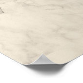  tropische elegant marmer met palmboom poster (Hoek)