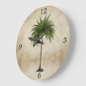  tropische elegant palmboom grote klok (Hoek)