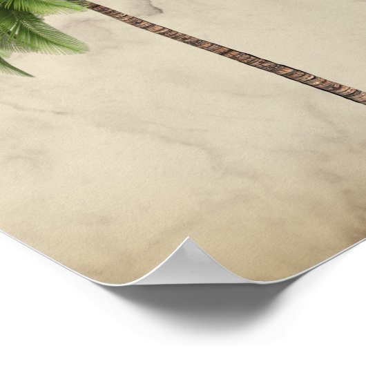  tropische elegant palmboom poster (Hoek)