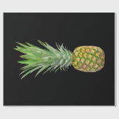 Tropische elegante gele zwarte anananas cadeaupapier (Vlak)