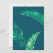 Tropische elegante palmbladeren kaart (Achterkant)