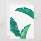 Tropische elegante palmbladeren kaart (Achterkant)