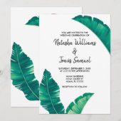 Tropische elegante palmbladeren kaart (Voorkant / Achterkant)