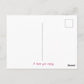 Tropische Elegante Roze Bloemen Verjaardag Briefkaart (Achterkant)