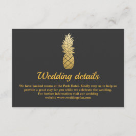 Tropische elegantie | Ananas bruiloft details Kaart