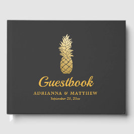 Tropische elegantie | Ananas bruiloft Gastenboek