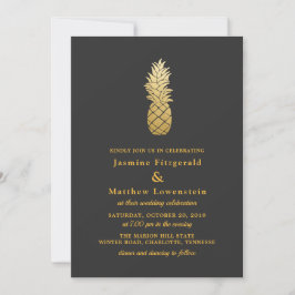 Tropische elegantie | Ananas bruiloft Kaart