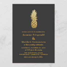 Tropische elegantie | Ananas bruiloft Kaart