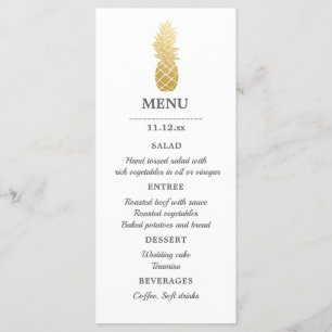 Tropische elegantie   Ananas bruiloft Menu